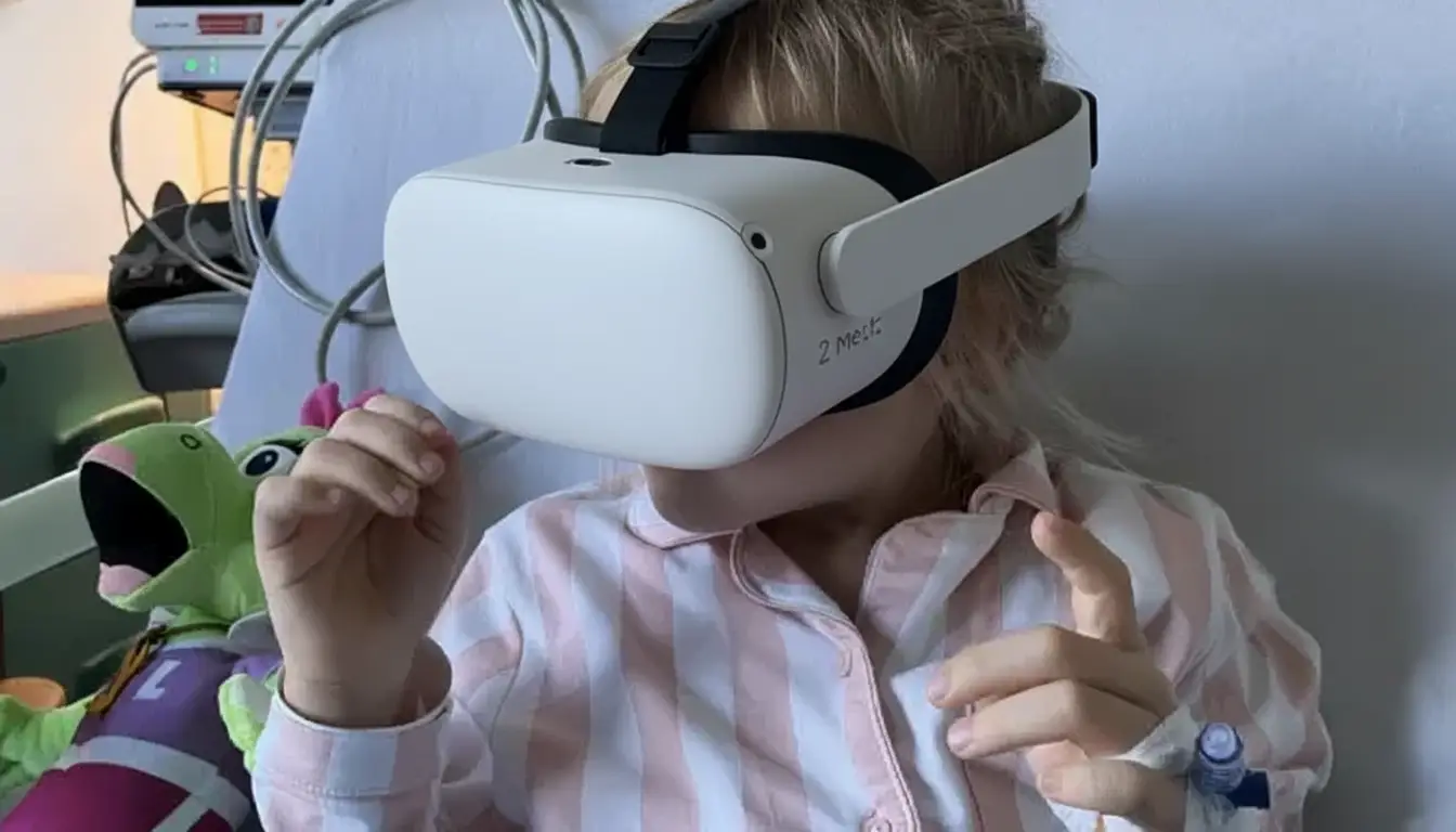 Kid doing physiotherapy exercise