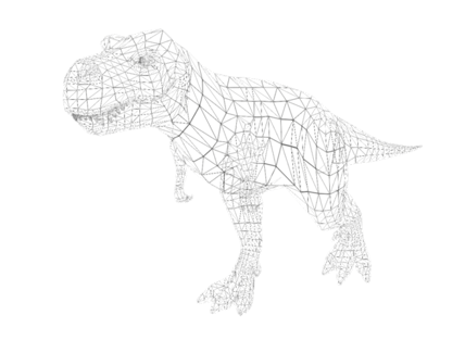 T-Rex wireframe model